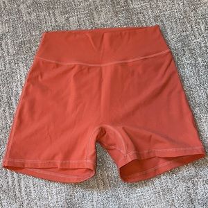Orange medium BuffBunny shorts